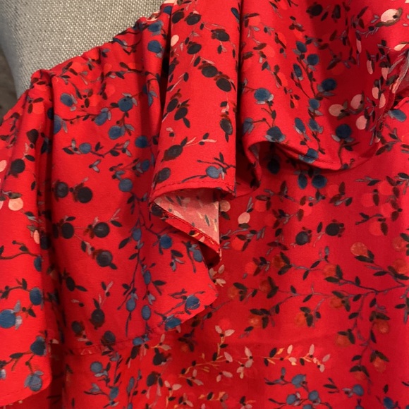 Sexy watermelon color, one-shoulder top. New from Neiman Marcus. Sz medium. - Picture 3 of 8